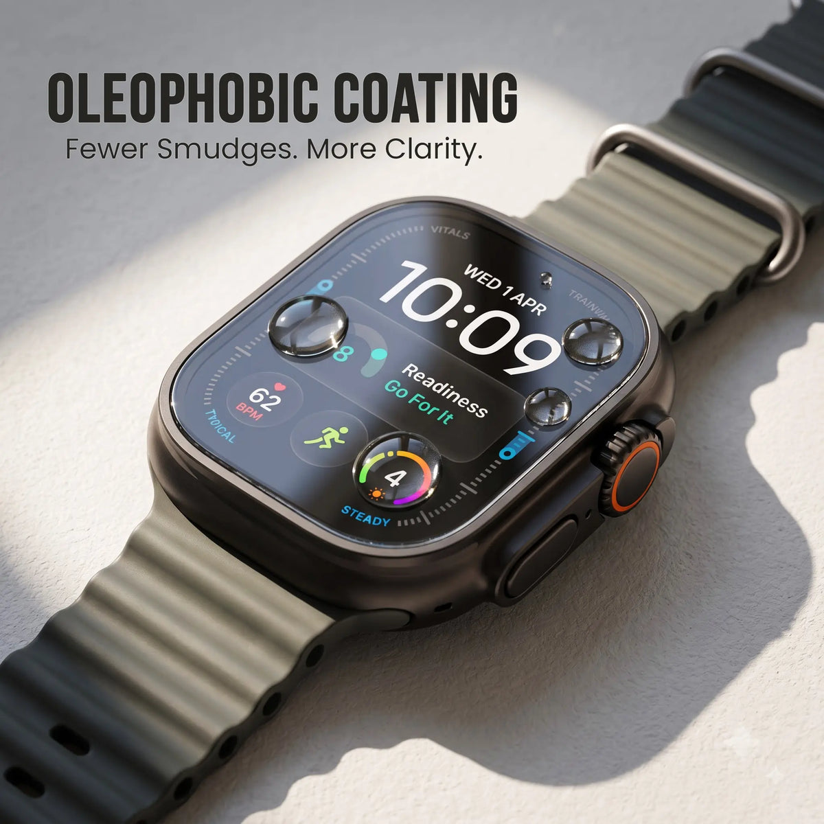 Apple Watch Ultra / Ultra 2 / Ultra 3 / Ultra 4 Tempered Glass Screen Guard Protector