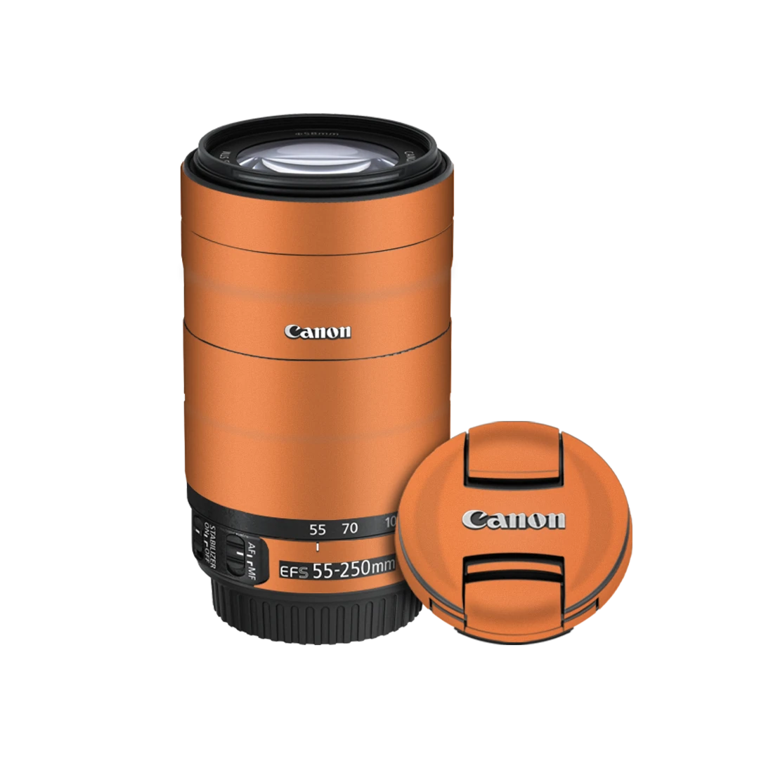 canon ef-s 55 - 250mm f/4-5.6 stm cosmic orange mobile skins & wraps