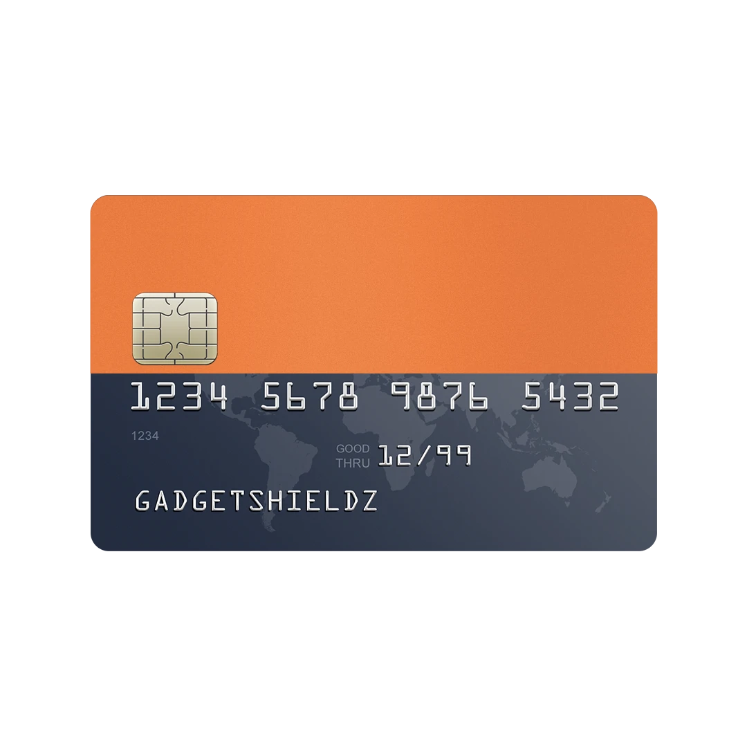 credit / debit card half cover cosmic orange mobile skins & wraps