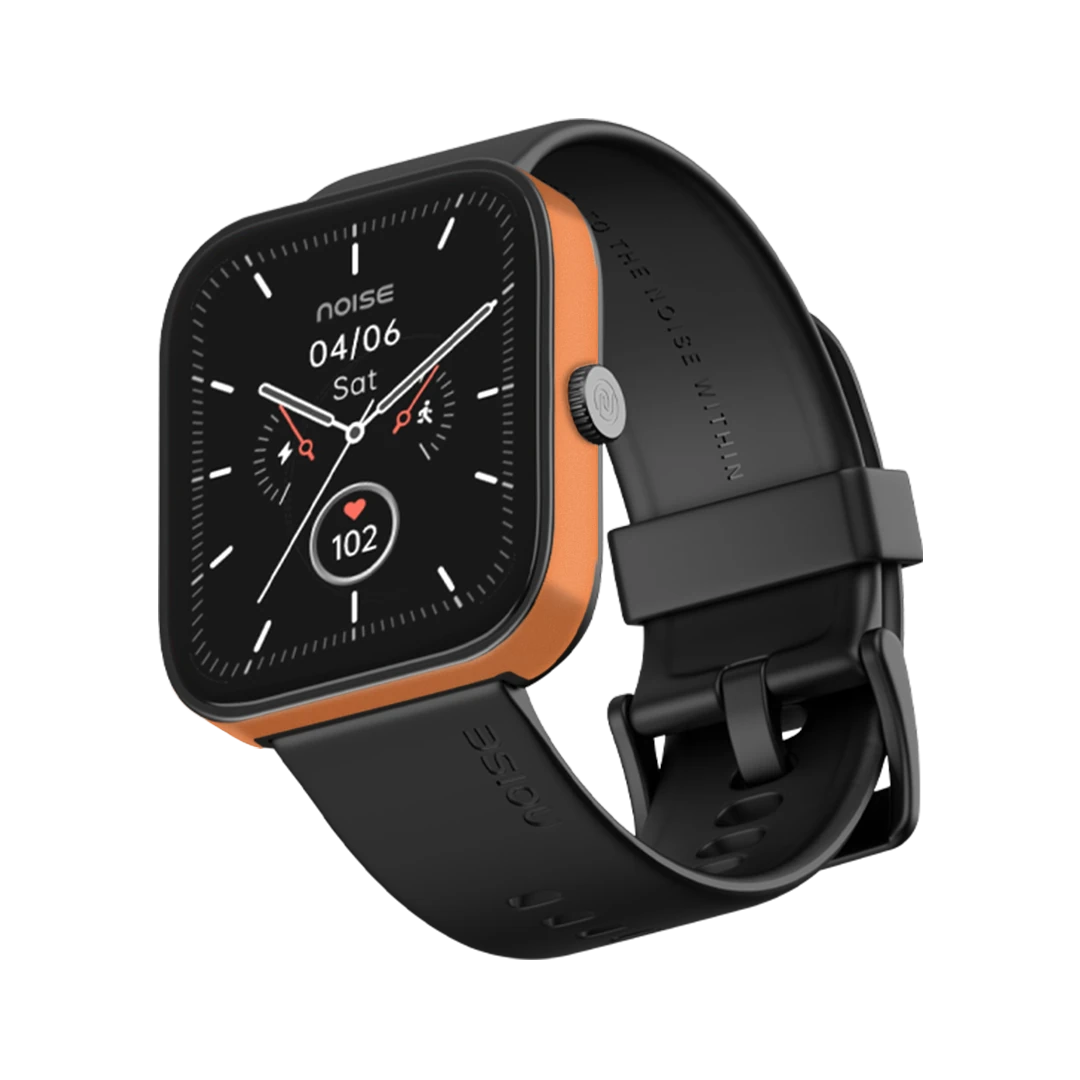noise colorfit caliber smart watch cosmic orange mobile skins & wraps