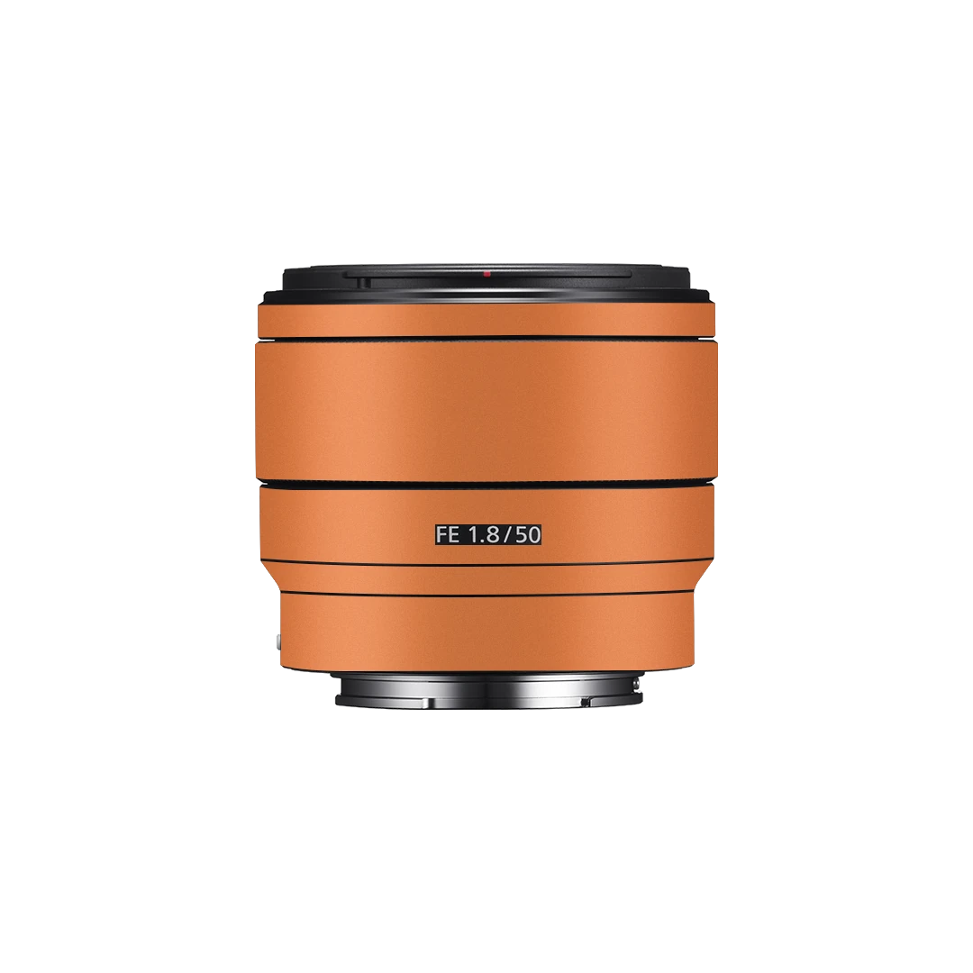sony fe 50mm f1.8 (sel50f18) cosmic orange mobile skins & wraps